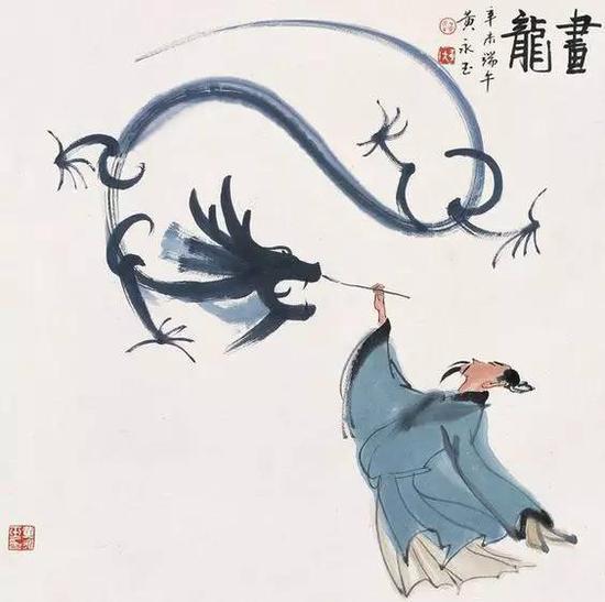 畫龍點(diǎn)睛，張僧繇作品欣賞